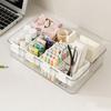 2PCS Plastic Retractable Fridge Storage Box Adjustable Space Saving Fridge Storage Container Hanging Partition Grid Clip