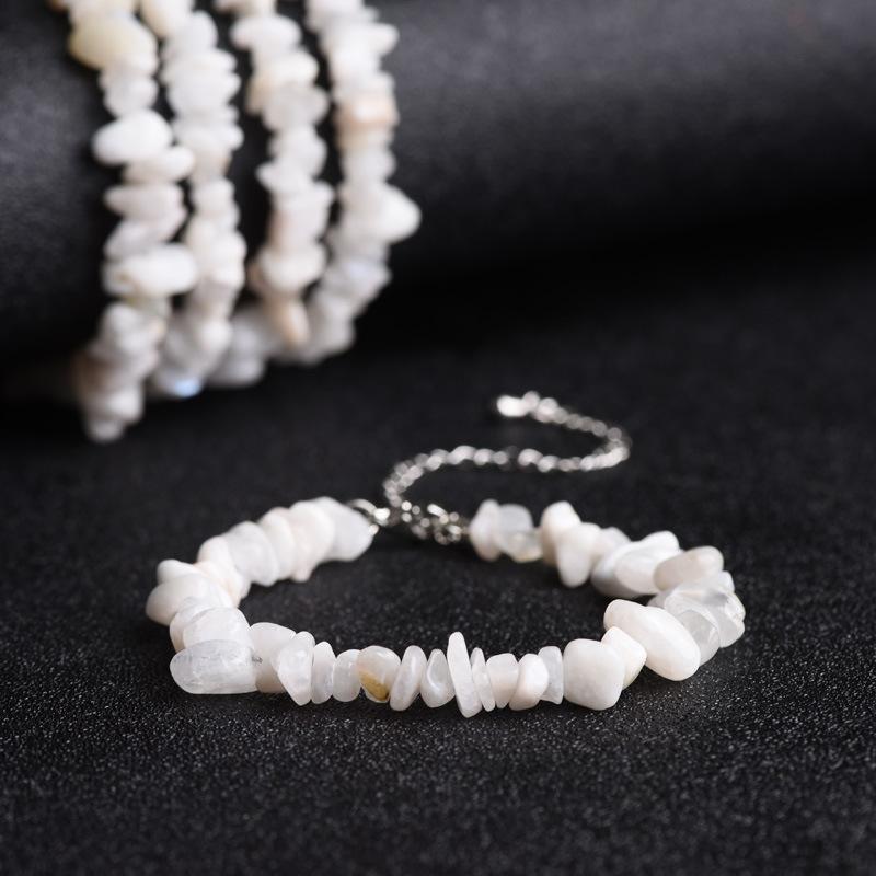 Natural Crystal Bracelet, Adjustable Original Stone and Gravel Bracelet, Irregular Gravel Bracelet, Fresh Style, Fashionable Casual Bracelet, Jewelry