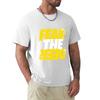 Fear the Deer - Yellow and White Text T-Shirt Big Size Short Sleeve Casual Top