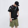 IELGY T-shirt Loose Casual Round Neck All-match Bottoming Shirt Printing Graffiti Short-sleeved Splash Ink Japanese