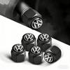 4Pcs Metal Car Wheel Tire Valve Caps Stem Covers for VW Golf Polo Passat Tiguan Touran Jetta Auto Styling Accessories