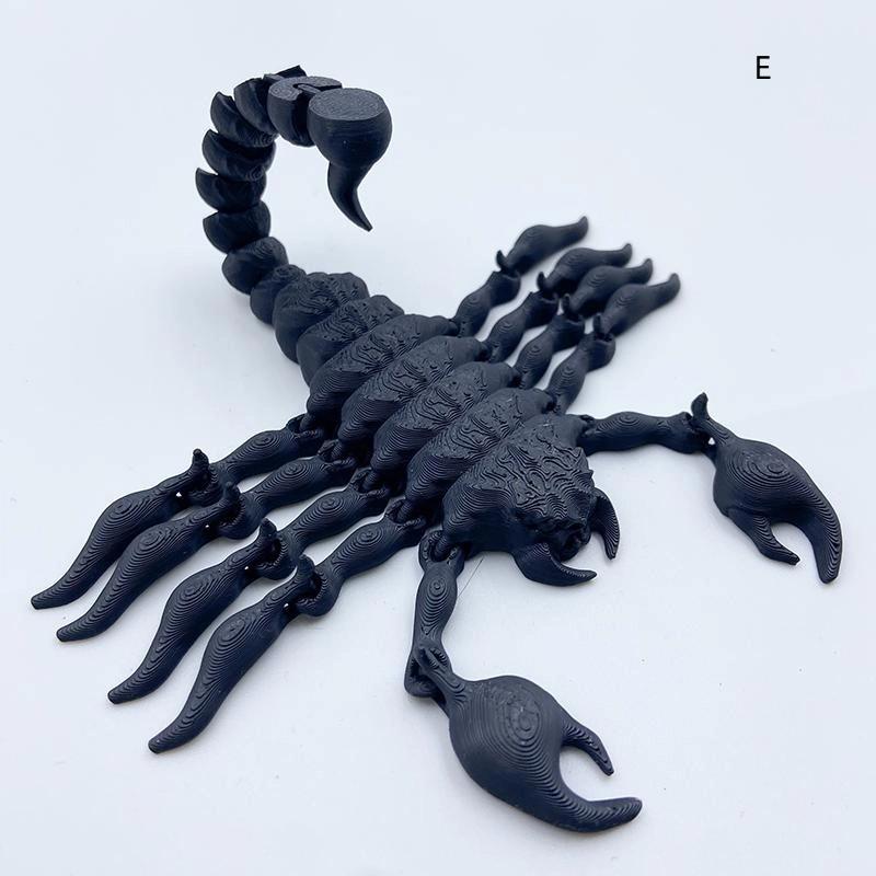3D Printing Scorpion Simulation Animal Model Toy Joint Movable Scorpion Ornament Children'S Toy Gift Fish Tank Landscaping Craft