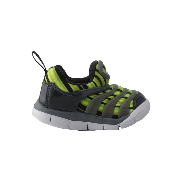 (TD) Nike Dynamo Free Low-Top Running Shoes Gray/Green Baby 834366-700