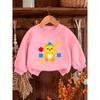 European Sizes Cartoon Yellow Bear Print, 0-3 Years Kids' Comfortable Soft Versatile  Thin Kids' Crewneck Sweatshirt