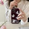 Ins Corea Estetica Graffiti Linee Flim Cassa Del Telefono Per Il Iphone 14 13 12 11 Pro Max Cute Cartoon Bunny Antiurto Hard Cover Funda