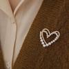 Pearl Hollowed-out Heart Brooch, High-end and Sophisticated Clothing Accessory, Small and Exclusive Exquisite Pin.
