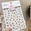 3D & 5D Embossed Floral Nail Stickers - High-End Xiaohongshu Style