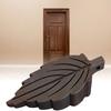 2 Pcs TPR Door Wedge Stopper Brown Leaf Shape Stopper No Tools Door Stopper  for Bottom of Door