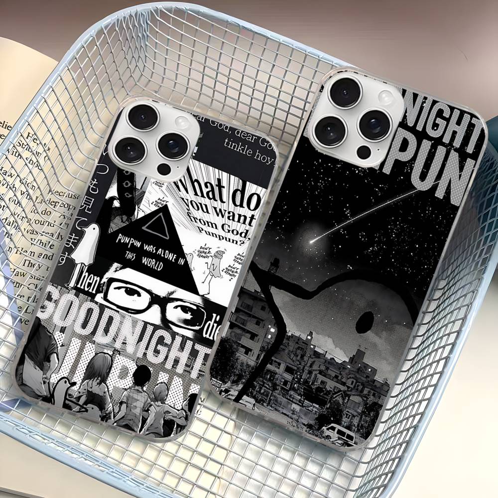 Goodnight Punpun Phone Case Phone Case For iPhone 17 16 15 14 13 12 Pro Max Plus Fantasy Glitter Aurora Water Ripple Cover