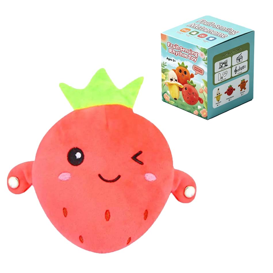 Interactief Muziekspeelgoed Dat de Beat Voelt Knuffels Fruit Muzikale Pop Peer Fruit Dat de Beat Voelt Piano Sinaasappel Knuffelspeelgoed