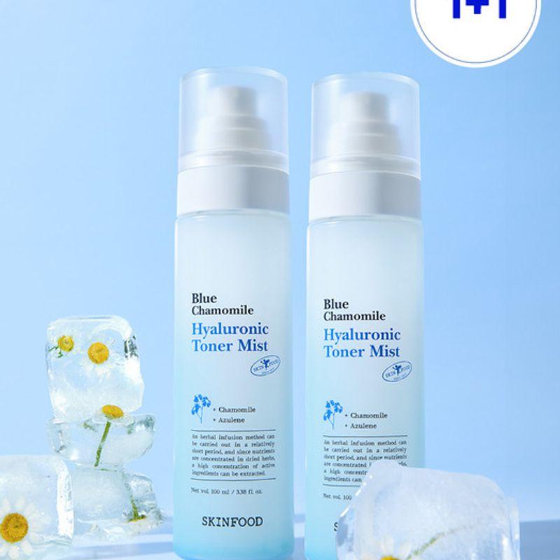 

SKINFOOD [Fog Spray] Blue Chamomile Hyaluronic Toner Moisture Mist (100ml) 2ea select
