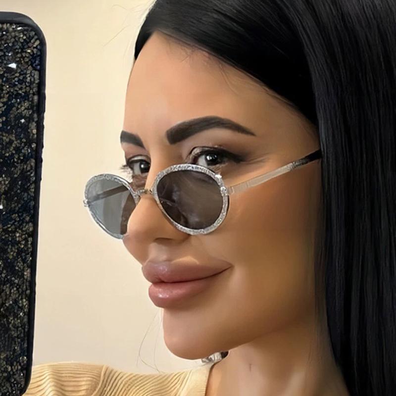 Small Frame Oval Sunglasses Women For Men Vintage Steampunk Trend Sun Glasses Hip Hop Luxury Brand Designer Metal Shades Uv400