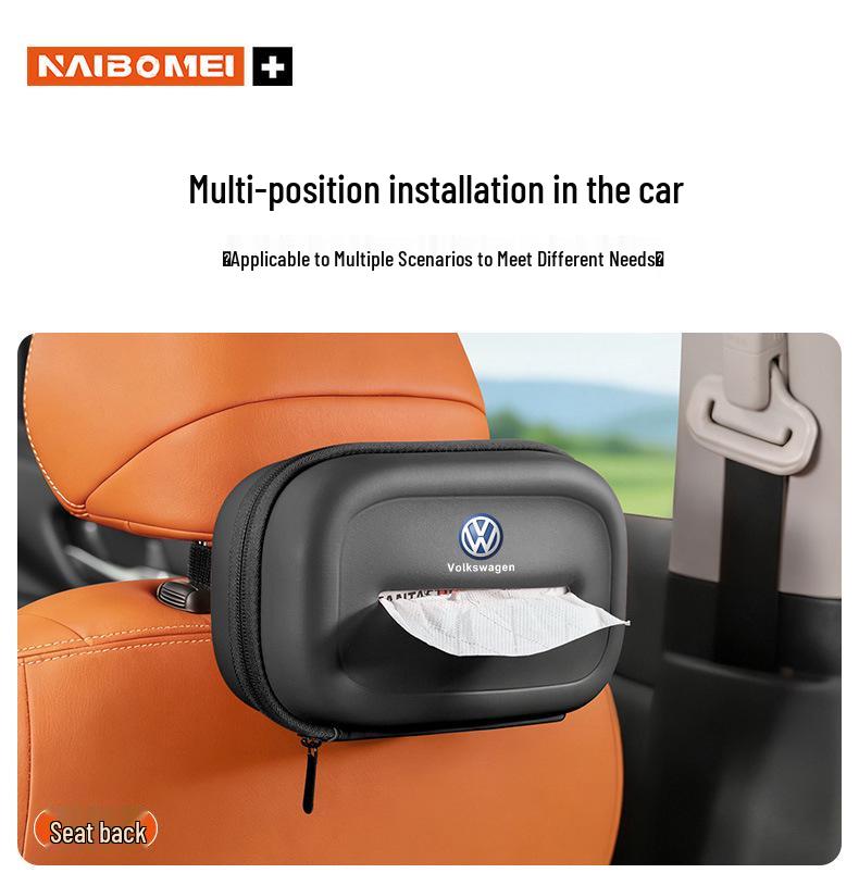 Boîte à mouchoirs de voiture compatible pour Xinrongwei D7/RX5/i5/RX8/RX9/RX3/Ei5 Tissus extractibles de console d'accoudoir