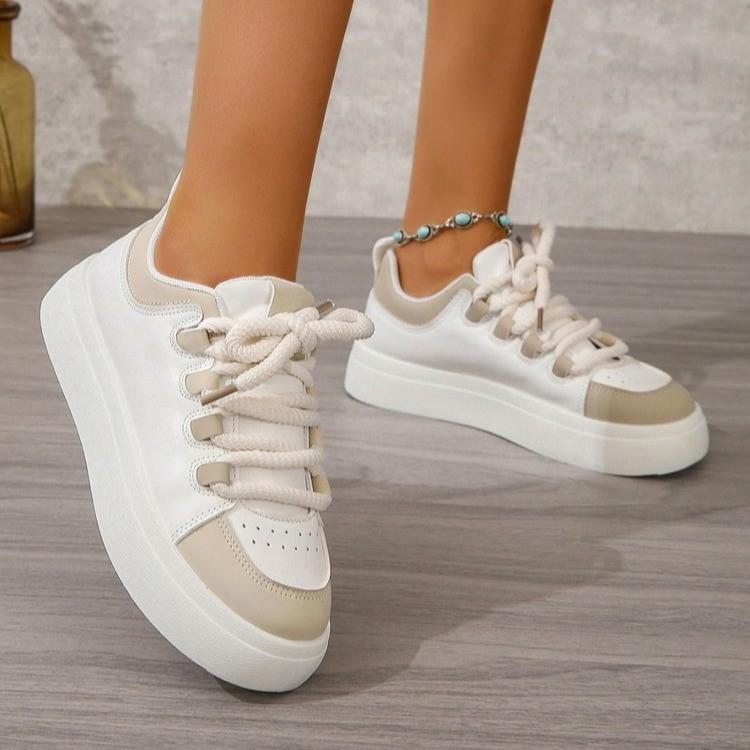 Platform White Shoes Children's Spring and Autumn New Fashionable Versatile Lightweight Student Leisure Sports Board Shoes