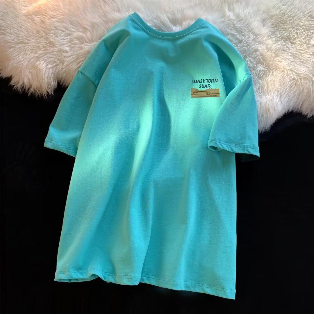 

Мужская модная повседневная свободная футболка с коротким рукавом 2024 года