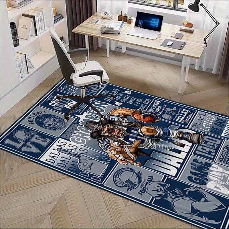 Office Carpet Dallas Football Fanatic Couch Rug, Chair Mat Protection