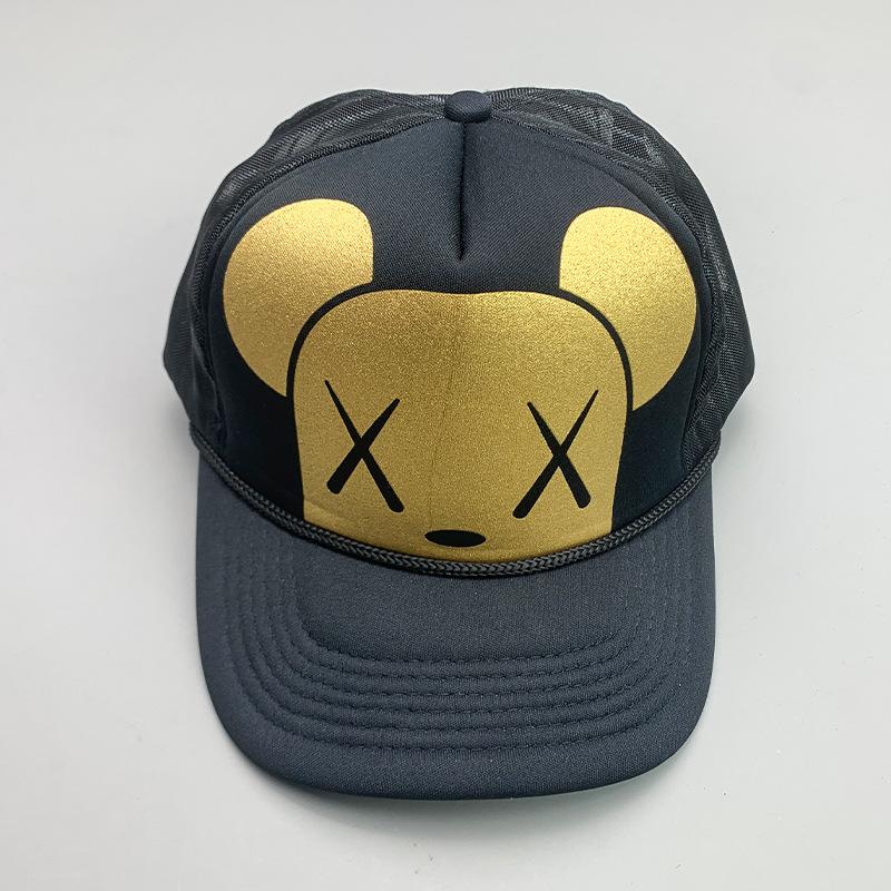 Breathable Cartoon Letter Fashion Men'S And Women'S Baseball Cap Cotton Hip Hop Skateboard Hollow Casual Sun Hat