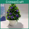 Fake Green Plant Pot With 26 Cherry Blossom Blooms For Office Desk And Living Room