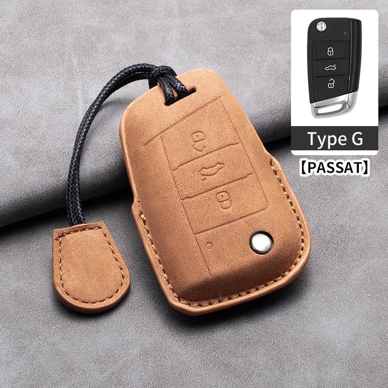 

Шкіряний чохол для автомобільних ключів, брелок, брелок для VW Volkswagen Golf 7 8 6 MK7 Tiguan MK2 для Ateca Leon FR Ibiza Skoda Octavia Kodiaq