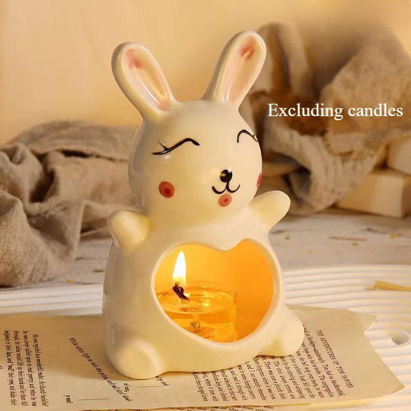 Cute Ghost Candlestick Halloween Creative Restaurant Desktop Aromatherapy Candle Atmosphere Decoration Candle Candlestick