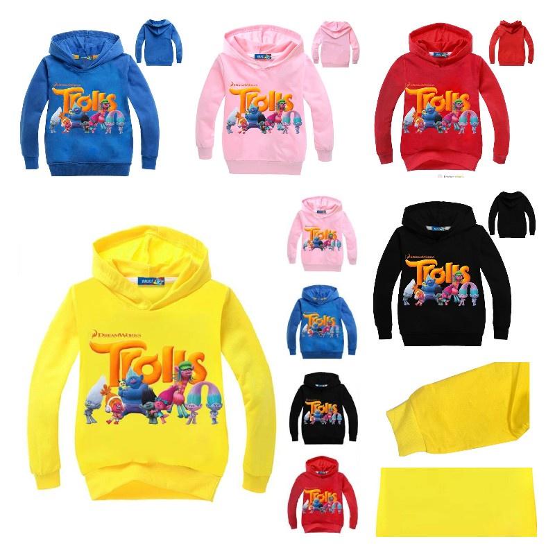 Moletom com Capuz Articulado Poppy do Filme Trolls da Dreamworks Para Crianças Roupas de Algodão Macias e Estilosas