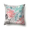 Home Bedroom Living Room Sofa Decoration Tropical Plant Rainbow Leaf Print Pattern Cushion Pillowcase