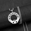 Stainless Steel Irish Celtic Knot Pendant Necklace for Women Men Amulet Jewelry Gift
