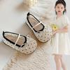 Cute Polka Dot Mesh Shoes for Girls2026Spring and Summer Bow-tie Princess Shoes for Young Children, Middle-aged Children, and Older Children,