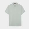 TRIES Men's Jacquard Lapel Short Sleeve Polo Shirt