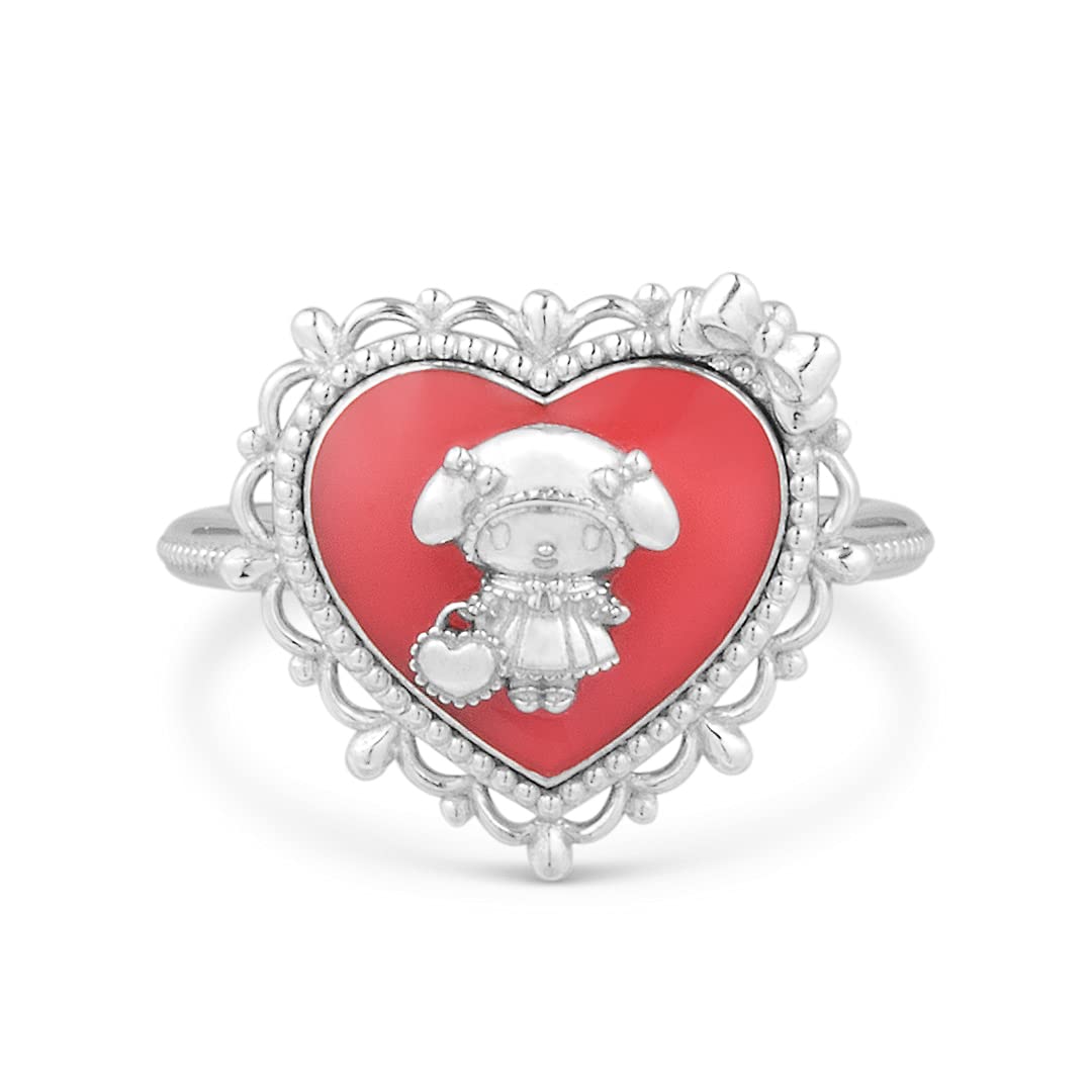 

Sanrio My Melody Goods Ring My Melody Heart Ring Silver Accessories Jewelry Present [U-Treasure] Women s (No. 7)