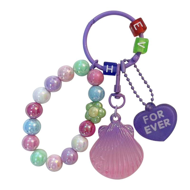 Exquisite Acrylic Beaded Keychain Pendants - Bag Charms & Car Key Lanyards, Ideal Small Gifts for Students.