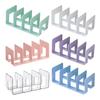 Organisateur de Bureau Boodend Support de Livres avec 4 Compartiments Verticaux Plastique