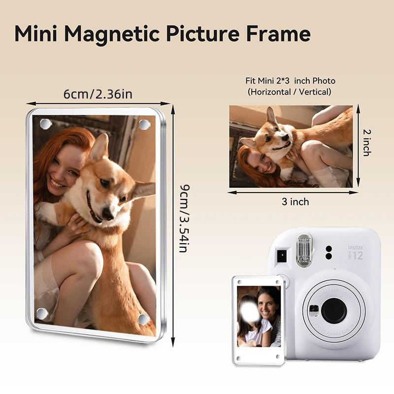1/6pcs Acrylic Fridge Magnetic Picture Frame Magnetic Transparent Phots for Fridge Locker and Wall Decoration