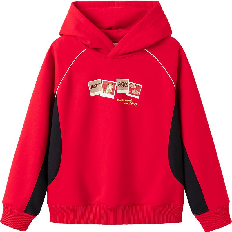 ASICS Kids 2026 New Year Color-Block Hooded Sweatshirt 140