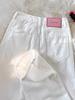 White High-Waisted Slimming Jeans for Women, Summer Lightweight, American High Street Style, Narrow Straight Wide-Leg for Petite Sizes