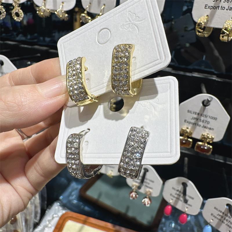 Fashion Hoop Earrings for Women Metal Silver Color/Gold Color Simple Versatile Girls Earrings Hot Jewelry Simple Accessories