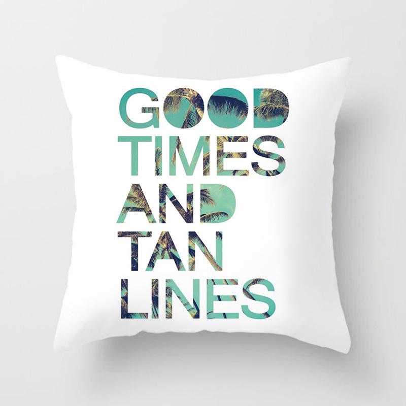 Blue Print Nordic Style Cushion Car Sofa Cushion Pillow Lumbar Cushion Cover Home Furnishings