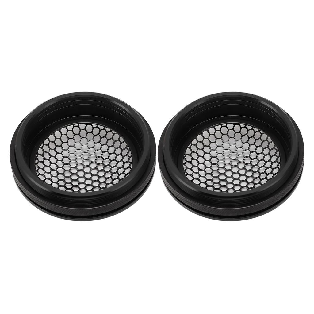 2Pcs Car Speaker Cover Automotive Ceiling Grill Metal Mesh Guard Protector Replacement Round OD 64mm Black