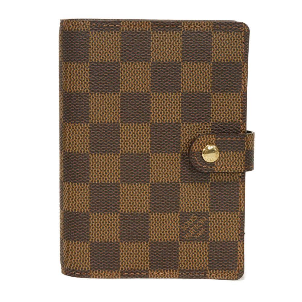 

Б/у 12564 Agenda PM R20700 8001 Логотип Коричневый Ежедневник с 6 отверстиями и клетчатым узором, Визитница Louis Vuitton, Не использовался