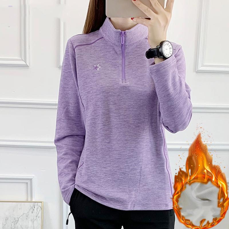 

Женский зимний свободный топ больших размеров для улицы, плюшевый, с длинным рукавом, зимний пуловер с V-образным вырезом и молнией, теплый, с длинным рукавом XS