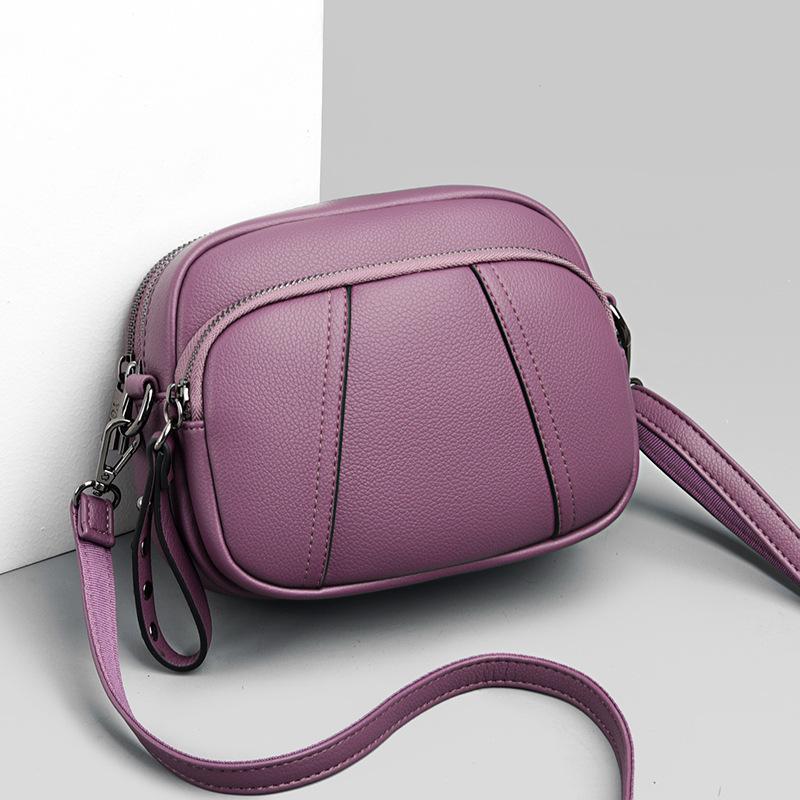 New Mini Mobile Phone Shoulder Bag Three Layer Crossbody Bag Korean Version Women's Small Bag Korean Version Round Bag