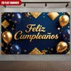 2D Spanish Birthday Glitter Balloon Photography Background
