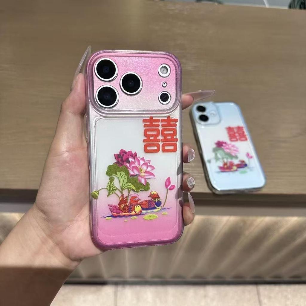Chinese words blessings soft phone case for iphone 17 pro max 16 plus 15 14 13 11 silicone back cover for iphone 12 pro xr xs x