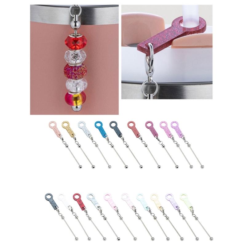 Acrylic Drinking Straw Bead Charm DIY Bead  Straw Adapter  Straw Cup Decoration