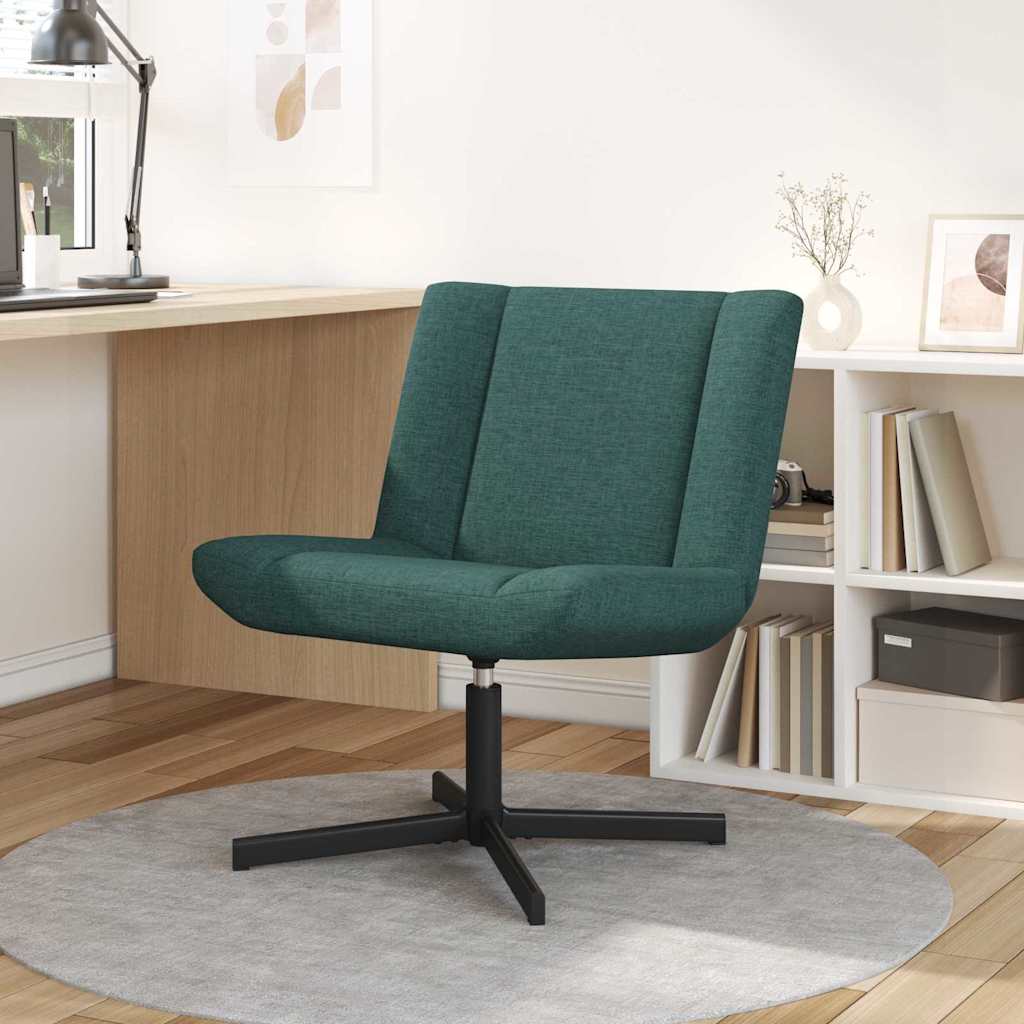 Swivel Chair Dark Green 63 X 75 X 76 Cm Fabric