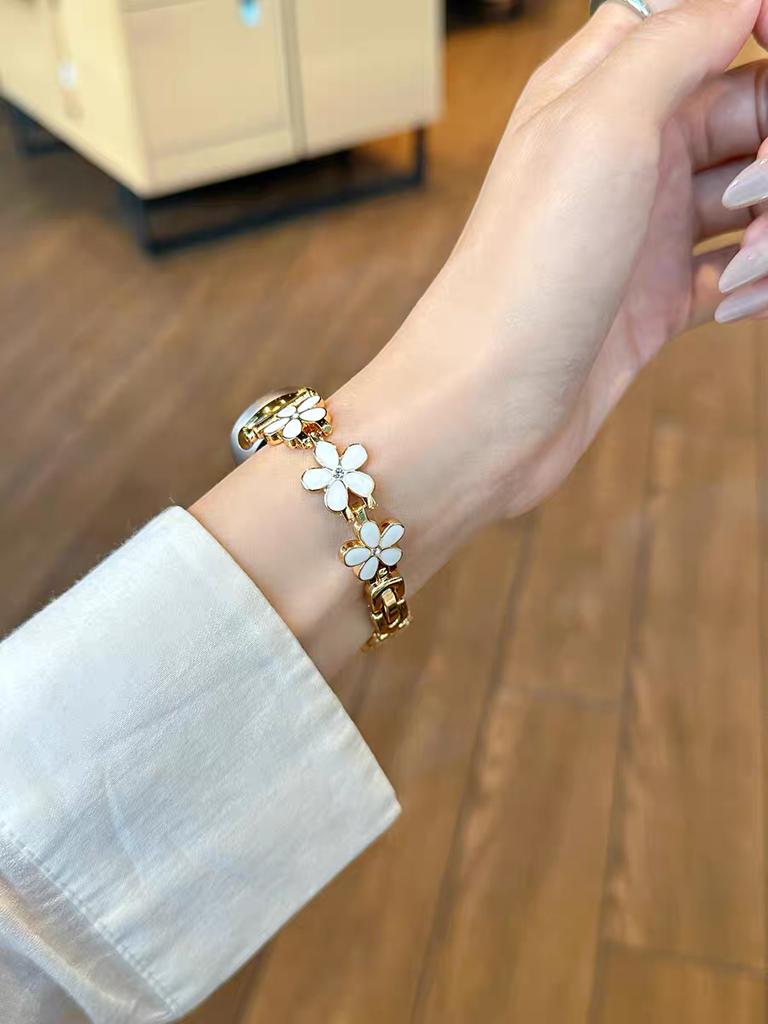 Popular Flower Metal For XIAOMi Band 9 Strap For Mi Band 8 Bracelet for XIAOMi Smart Band 10 NFC Wristband Accessories