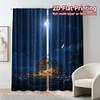 Set Of 2 Modern Flat Printing Curtains Without Rod Bethlehem Night Fashionable Polyester Gifts Curtain Made