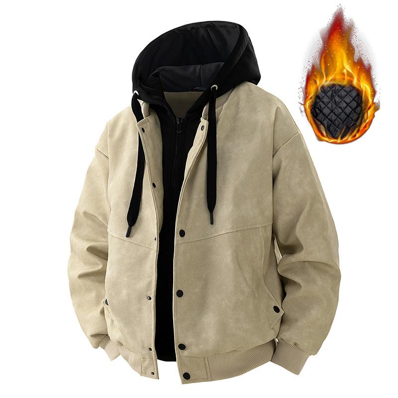 

Мужская корейская версия свободного модного пальто с хлопковой подкладкой, зимняя новая с капюшоном, поддельная одежда из хлопка два плюс 4XL