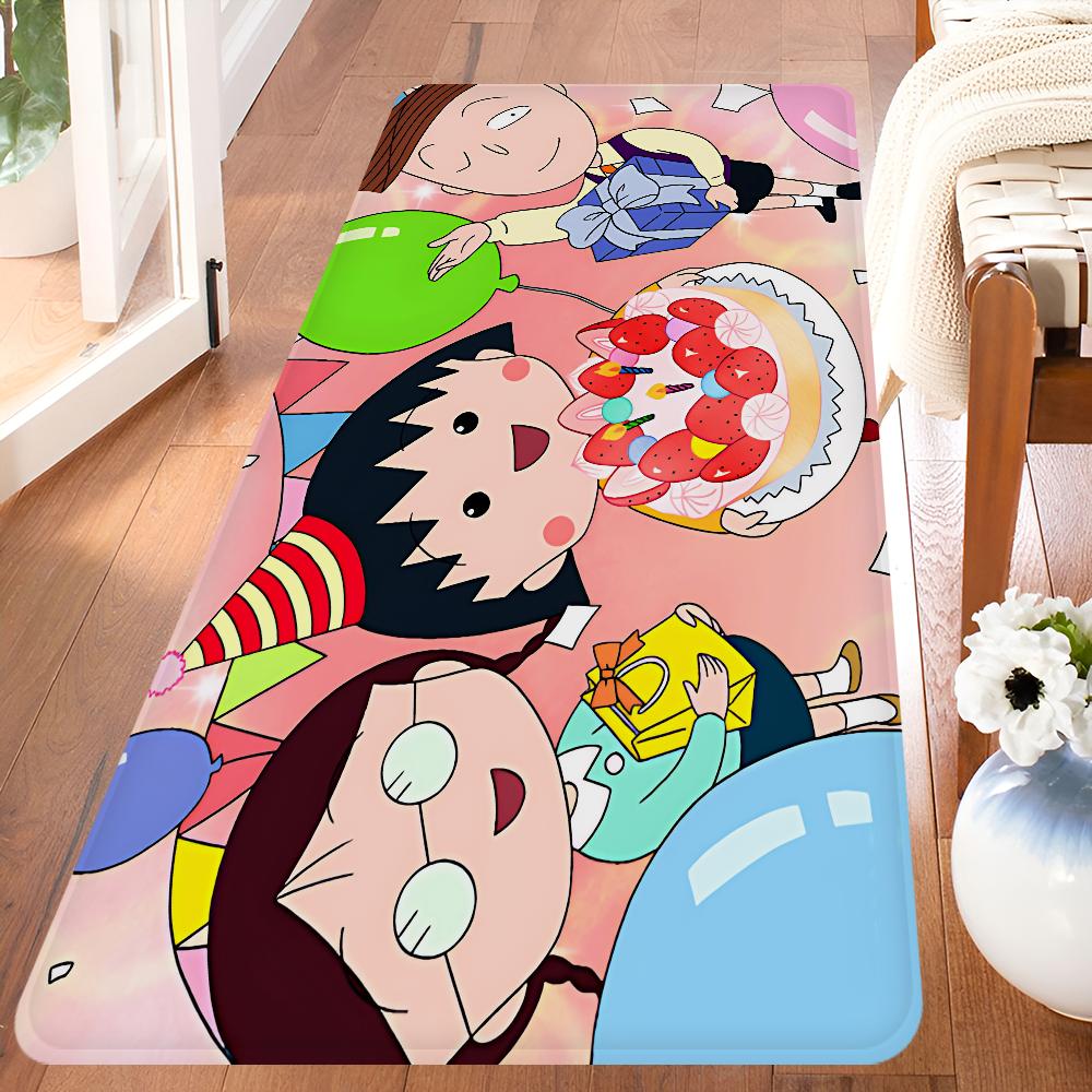 Anime C-Chibimaruko C-han Floor Mat INS Style Soft Bedroom Floor House Laundry Room Mat Anti-skid Household Carpets