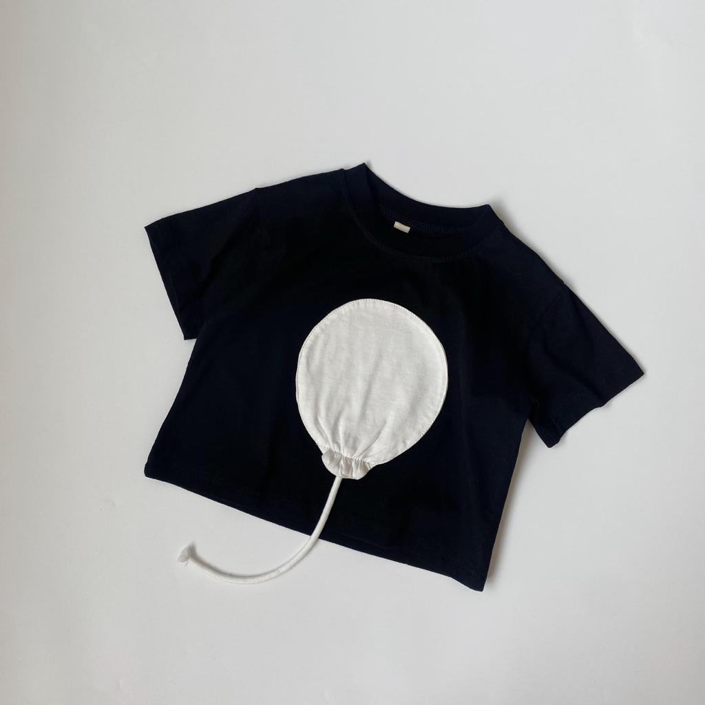 Korean Style Kids' 3D Balloon T-Shirt - Summer Short-Sleeve, Skin-Friendly Tee for Boys and Girls